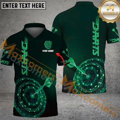 Maxcorners Digital Darts Jersey Multicolor Option Customized Name, Team Name 3D Polo Shirt