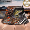 Maxcorners Fishing Red Camo Fishing Scene with Dynamic Splash Personalized Name 3D Bucket Hat (13 Fish Species)