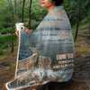 Maxcorners Personalized Meeting You Was Fate Fleece Blanket- Custom Deer Couple Blanket, Heartfelt Wife Gift LM1611