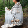 Maxcorners Personalized To My Husband Hunting Deer Fleece Blanket - Custom Name Gift for Husband, Anniversary LM1611