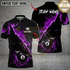 Maxcorners Billiards Ball 8 Dark Shark Customized Name, Team Name 3D Shirt (4 Colors)