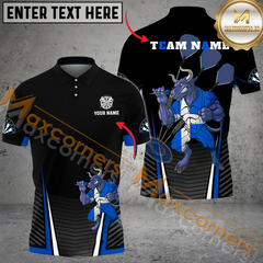 Maxcorners Darts Red Bull Black Version Mutilcolor Option Customized Name, Team Name 3D Polo Shirt