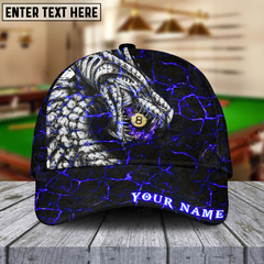 Maxcorners Billiards Dragon 8-Ball Pool Personalized Name 3D Cap