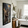 Maxcorners Detective Raccoon with Magnifying Glass Victorian Street Canvas Wall Art