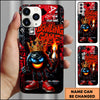 Maxcorners Bowling Game Crown Fire Pin Multicolor Personalized Name 3D Phone Case