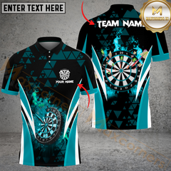 Maxcorners Darts Triangle Pattern Multicolor Options Personalized Name, Team Name 3D Shirt
