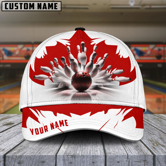 Maxcorners Bowling Ice Age Multicolor Personalized Name 3D Cap