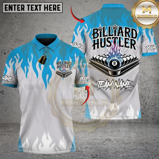 Maxcorners Billiard Heat 8 Ball Multicolor Customized Name, Team Name 3D Shirt