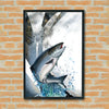 Maxcorners Salmon Fishing Halftone Dynamic Splash Design Personalized Name 3D Poster