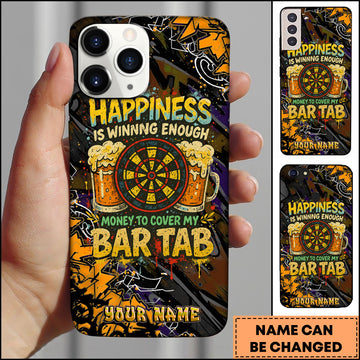 Maxcorners Darts Bar Tab Happiness Beer Mugs Personalized Name 3D Phone Case