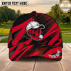 Maxcorners Golf Skull Golfer with Ball Graphic Personalized Name 3D Classic Cap