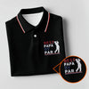 Maxcorners Black Best Papa By Par Embroidered Golf Polo Shirt, Ladies Golf Tops, Women’s Golf Polo LM1507