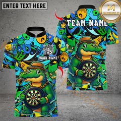 Maxcorners Darts Crocodile Streetstyle Multioptions Personalized Name, Team Name Unisex 3D Shirts