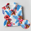Maxcorners Bigfoot Flamingo Float Tropical Hawaiian Golf Shirt, Hawaiian Golf Shirt, Golf Tops For Women LM1507