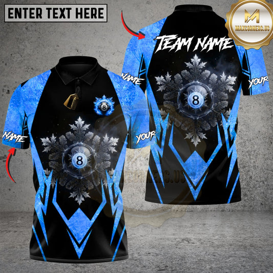 Maxcorners Billiards Frozen Fate 8 Ball Multicolor Customized Name, Team Name 3D Shirt