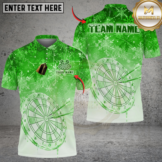 Maxcorners Darts Frozen Ice Magic Multicolor Options Personalized Name Shirt (4 Colors)