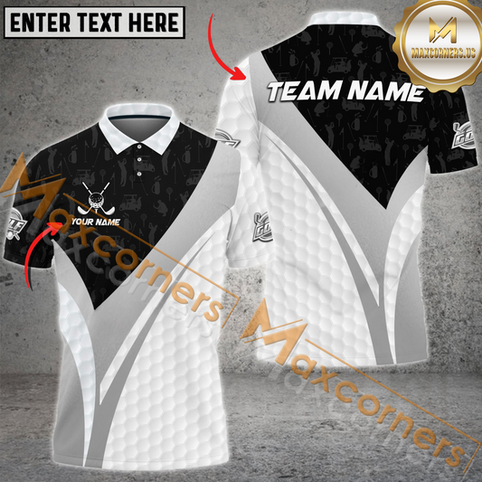 MaxCorners Customized Name Golf Pro Stylist Multicolor Custom 3D Polo Shirt