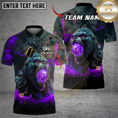 Maxcorners Bowling Gorilla Multicolor Customized Name, Team Name 3D Shirts