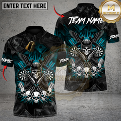 Maxcorners Skull Rider Darts Multicolor Customized Name, Team Name 3D Shirts
