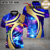 Maxcorners Galaxy Disc Golf Polo Personalized Name, Team Name 3D Shirt (4 Colors)