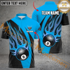 Maxcorners Ball 8 Fire Billiard Jersey Multicolor Option Customized Name, Team Name 3D Polo Shirt