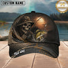 Maxcorners Fishing Skull Angler Moonlight Personalized 3D Cap