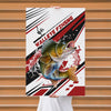 Maxcorners Walleye Fishing Bold Action Design Personalized Name 3D Poster