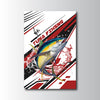 Maxcorners Tuna Fishing Power Motion Artwork Personalized Name 3D Poster
