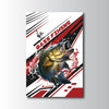 Maxcorners Bass Fishing Dynamic Splash Graphic Personalized Name 3D Poster