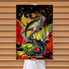Maxcorners Tuna Fishing Power Motion Splash Personalized Name 3D Poster