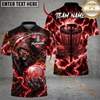 Maxcorners Reaper Lightning Disc Golf Polo Personalized Name, Team Name 3D Shirt (4 Colors)