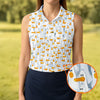 Maxcorners Mine Mine Mine Golf Shirt, Funny Seagull Beach Pattern, Golf Shirt For Women LM1507
