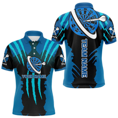 Maxcorners Blue Darts Shirt With Claw Mark Design – Custom Team & Name Shirt For Women LM2404