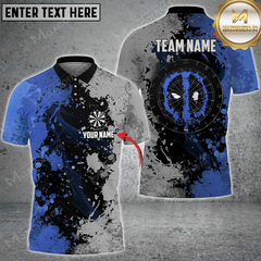 Maxcorners Darts Paint Spider Mutilcolor Options Personalized Name, Team Name 3D Polo Shirt