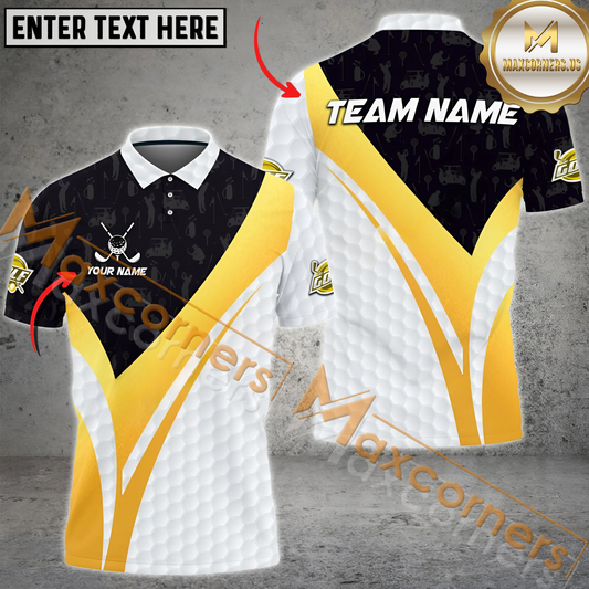 MaxCorners Customized Name Golf Pro Stylist Multicolor Custom 3D Polo Shirt