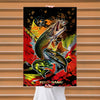Maxcorners Pike Fishing Predator Action Artwork Personalized Name 3D Poster