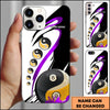 Maxcorners Billiards Yin Yang 8 Ball Multicolor Personalized Name 3D Phone Case