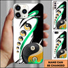 Maxcorners Billiards Yin Yang 8 Ball Multicolor Personalized Name 3D Phone Case