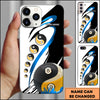Maxcorners Billiards Yin Yang 8 Ball Multicolor Personalized Name 3D Phone Case
