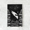 Maxcorners Tuna Fishing Black & White Camo Art Personalized Name 3D Poster