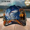 Maxcorners Fishing Blue Sunset Ocean Camo Personalized 3D Cap