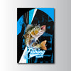 Maxcorners Walleye Fishing Dynamic Splash Art Personalized Name 3D Poster