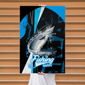 Maxcorners Salmon Fishing Dynamic Splash Art Personalized Name 3D Poster