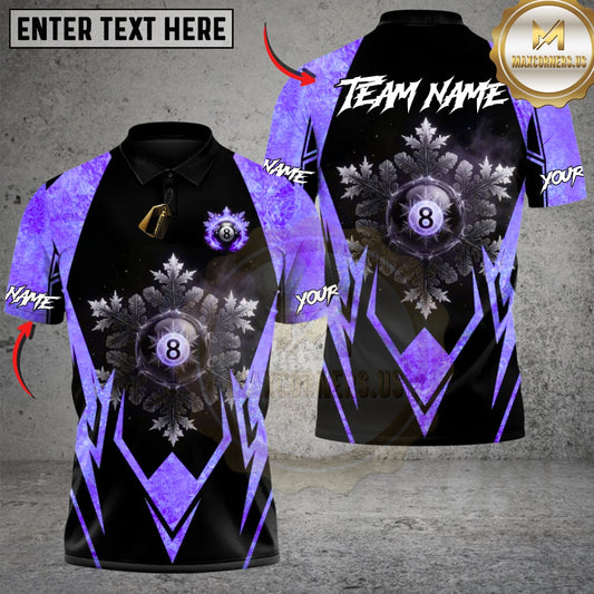 Maxcorners Billiards Frozen Fate 8 Ball Multicolor Customized Name, Team Name 3D Shirt