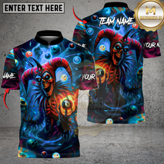 Maxcorners Evil Jester 8 Ball Billiards Multicolor Customized Name, Team Name 3D Shirt