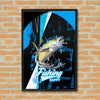 Maxcorners Yellowfin Tuna Fishing Dynamic Splash Art Personalized Name 3D Poster