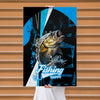 Maxcorners Largemouth Bass Fishing Dynamic Splash Art Personalized Name 3D Poster