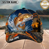Maxcorners Fishing Blue Sunset Ocean Camo Personalized 3D Cap