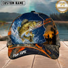 Maxcorners Fishing Blue Sunset Ocean Camo Personalized 3D Cap