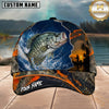 Maxcorners Fishing Blue Sunset Ocean Camo Personalized 3D Cap